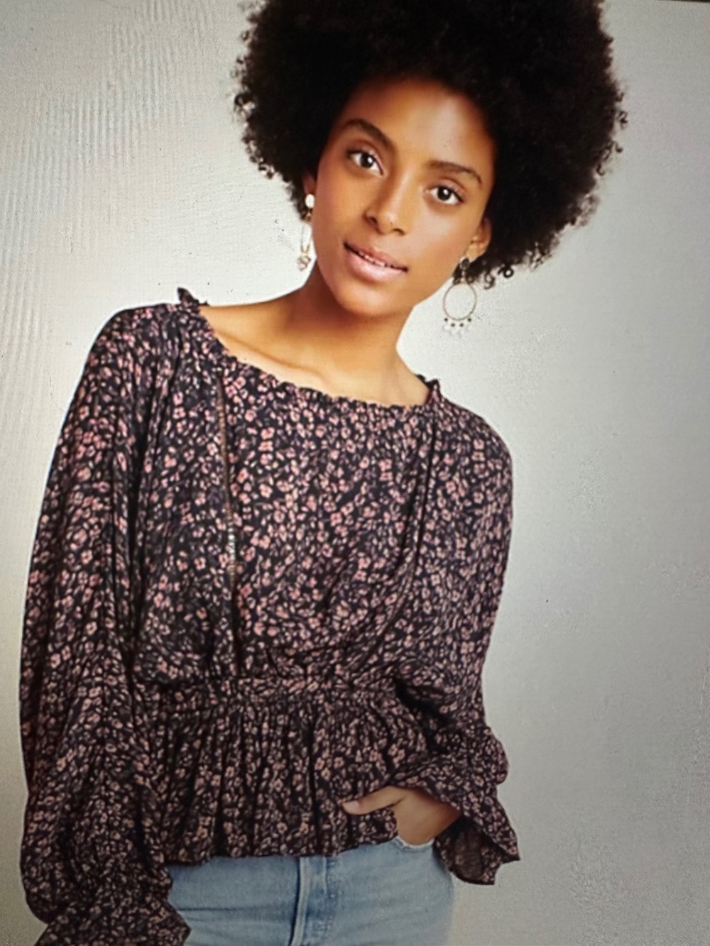 ANTHRPOLOGIE NICHOLA PEPLUM BLOUSE.